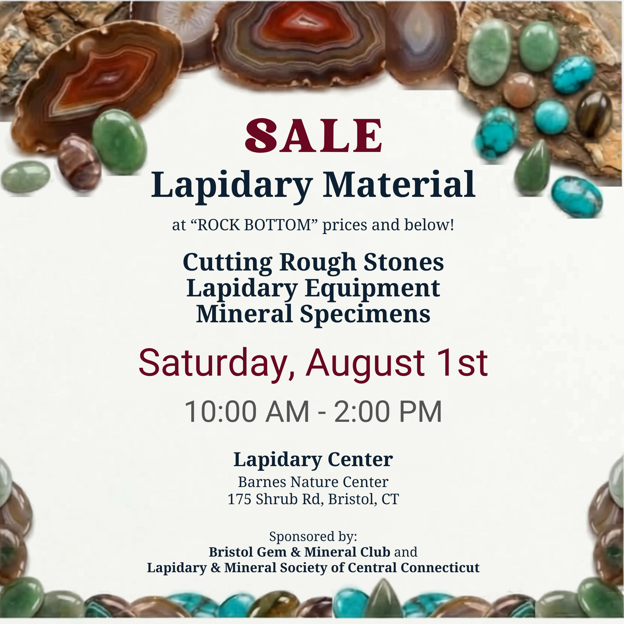 Lapidary Material Sale